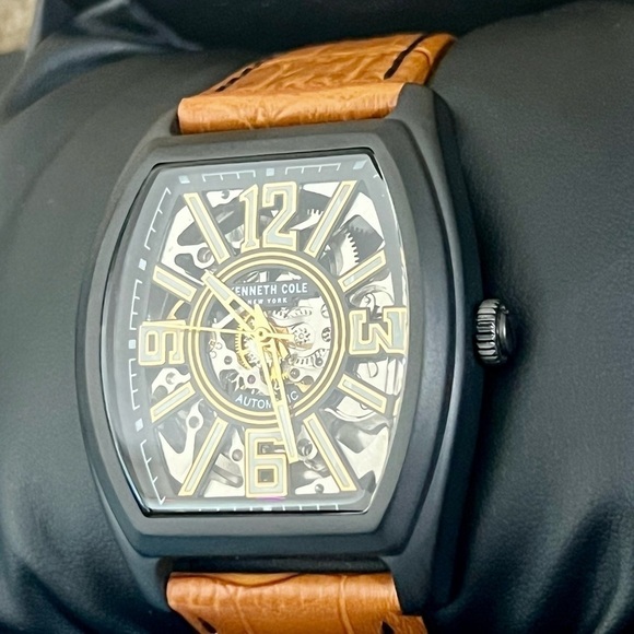 Kenneth Cole Skeleton Dial Designer Luxury Sport Men’s Watch - Picture 4 of 7